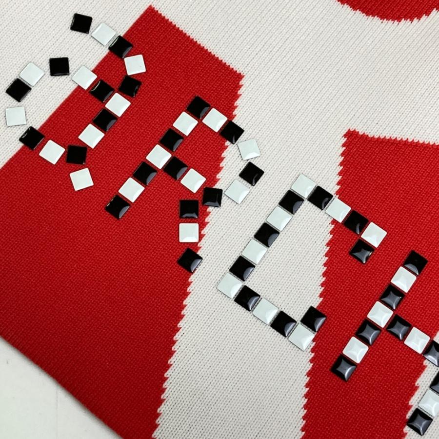 ARCHIVIO アルチビオ  ニットスカート ビッグロゴ  レッド系 36 ゴルフウェア レディースの画像