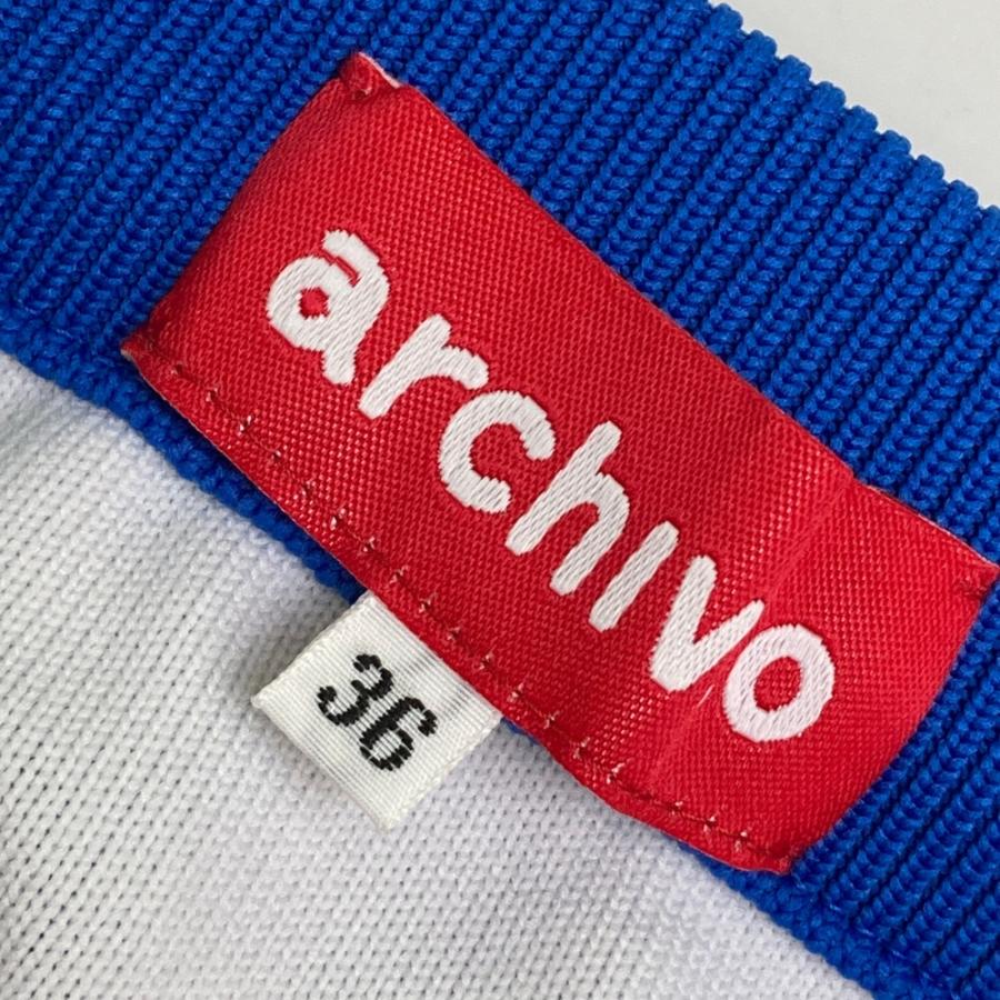 ARCHIVIO アルチビオ  ニットスカート ビッグロゴ  レッド系 36 ゴルフウェア レディースの画像