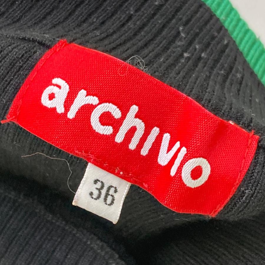 ARCHIVIO アルチビオ 2023年 モックネック ニットシャツ ブラック系 36