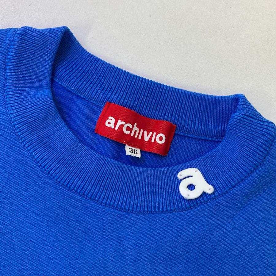 ARCHIVIO アルチビオ 2023年 半袖 ニットシャツ ブルー系 36 ゴルフ