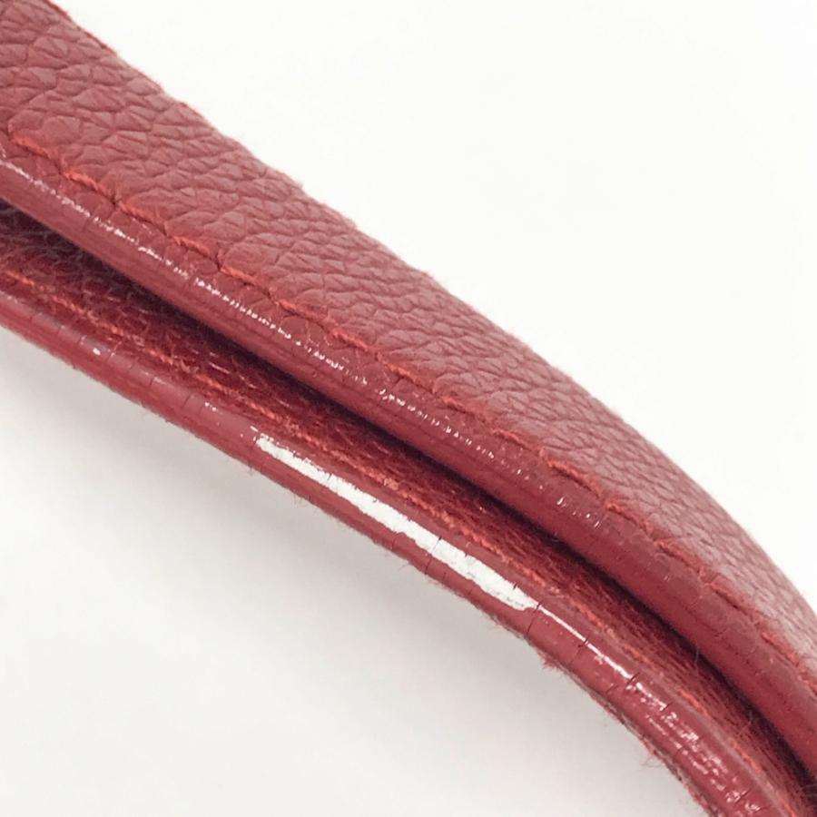 BVLGARI（ブルガリ） ロゴプレート ショルダーバッグ レッド系