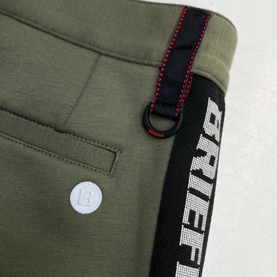 ブリーフィング ストレッチパンツ カーキS BRIEFING GOLF ブリーフィング サイドロゴ ストレッチ スウェット