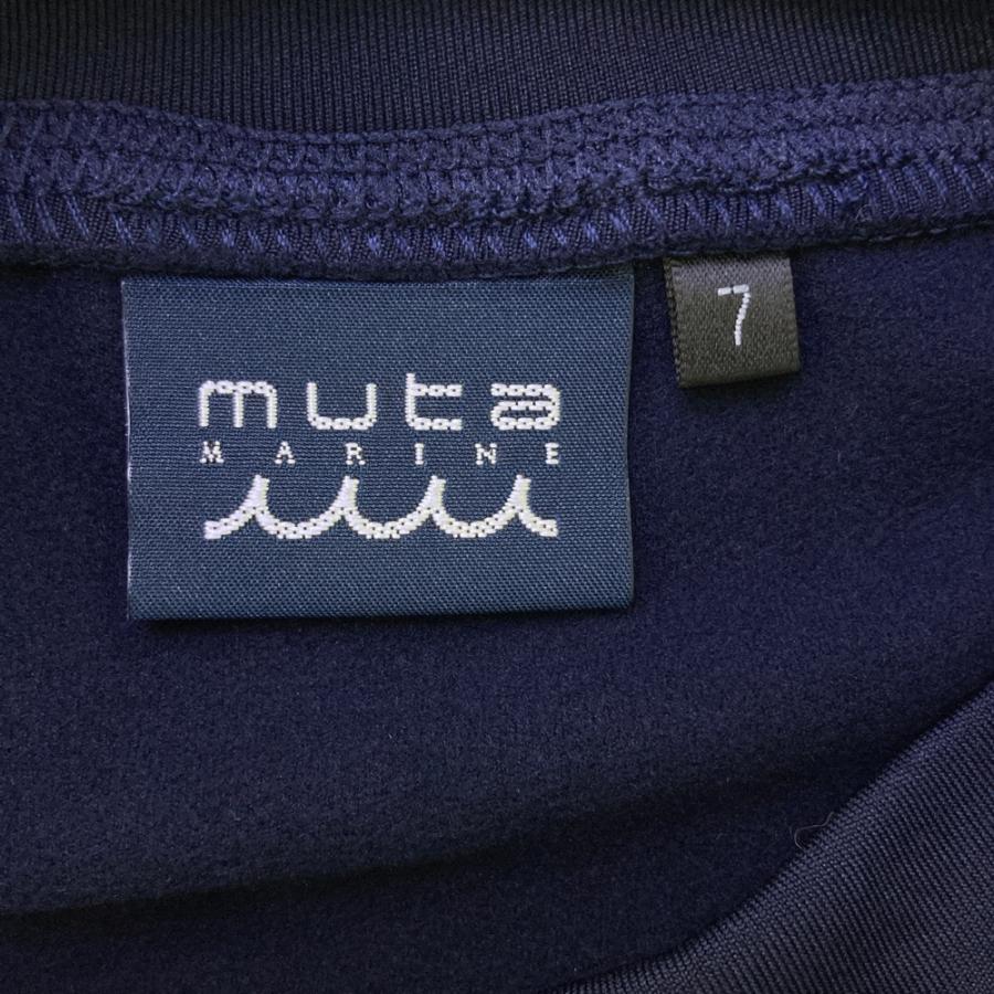 サイズ：5 MUTA MARINE ムータマリン  ハイネック長袖Tシャツ　裏起毛  ネイビー系 [240101482101] ゴルフウェア メンズ ストスト MUTA MARINE ムータマリン 2024年モデル 裏起毛 ハイネック 長袖T