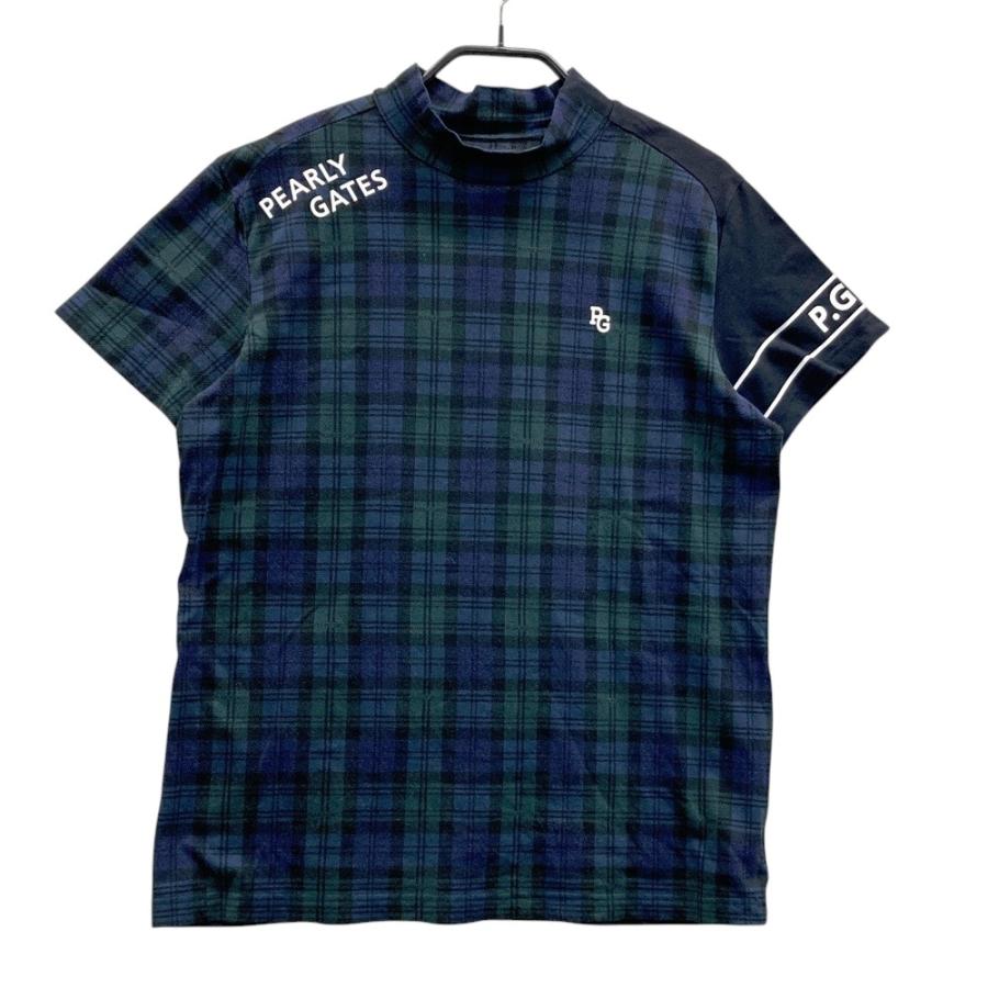 PEARLY GATES（パーリーゲイツ） ハイネック 半袖Tシャツ チェック柄