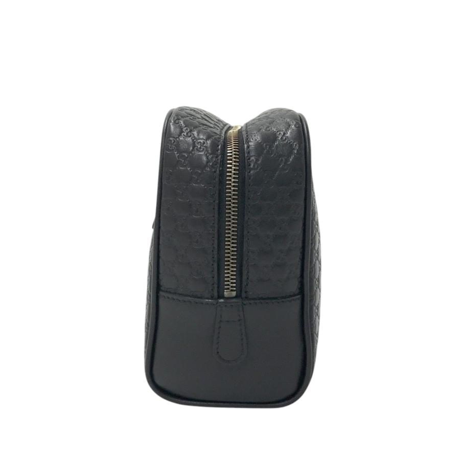 GUCCI グッチ 419775 セカンドバッグ ポーチ シマ GGロゴ ブラック系
