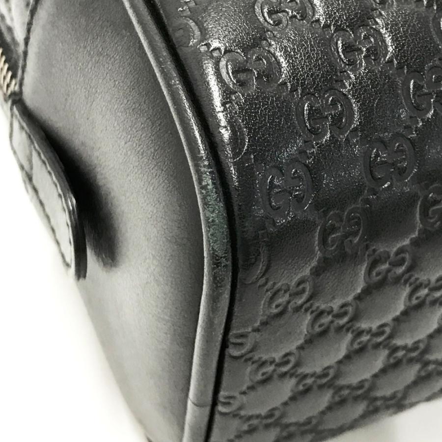 GUCCI グッチ 419775 セカンドバッグ ポーチ シマ GGロゴ ブラック系