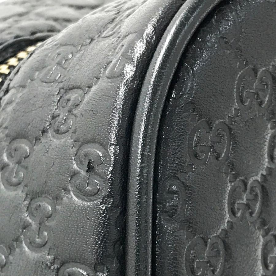 GUCCI グッチ 419775 セカンドバッグ ポーチ シマ GGロゴ ブラック系