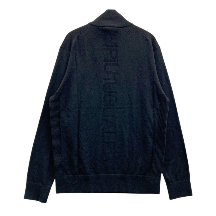 1PIU1UGUALE3 GOLF ウール混 ハーフジップ ニットセーター ブラック系