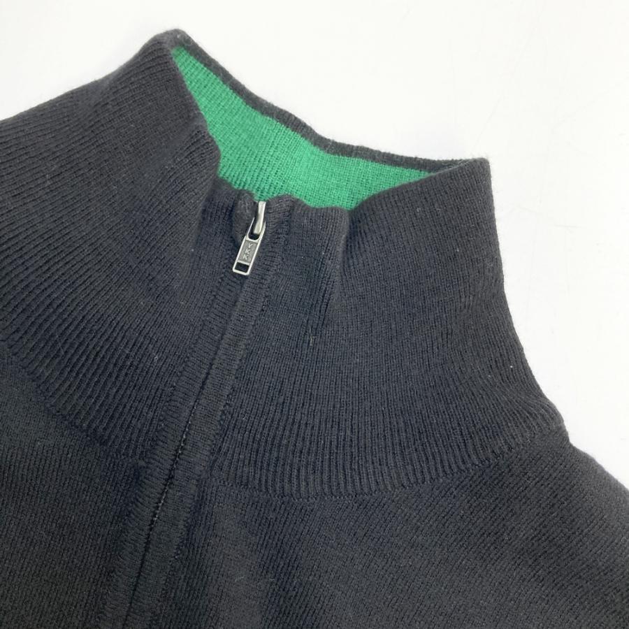 1PIU1UGUALE3 GOLF ウール混 ハーフジップ ニットセーター ブラック系