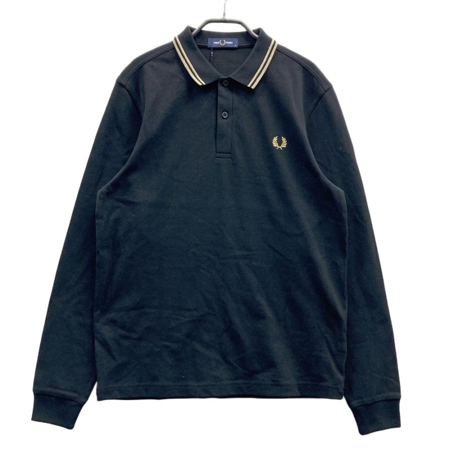 新品】FRED PERRY フレッドペリー M3636 長袖ポロシャツ ブラック系 M