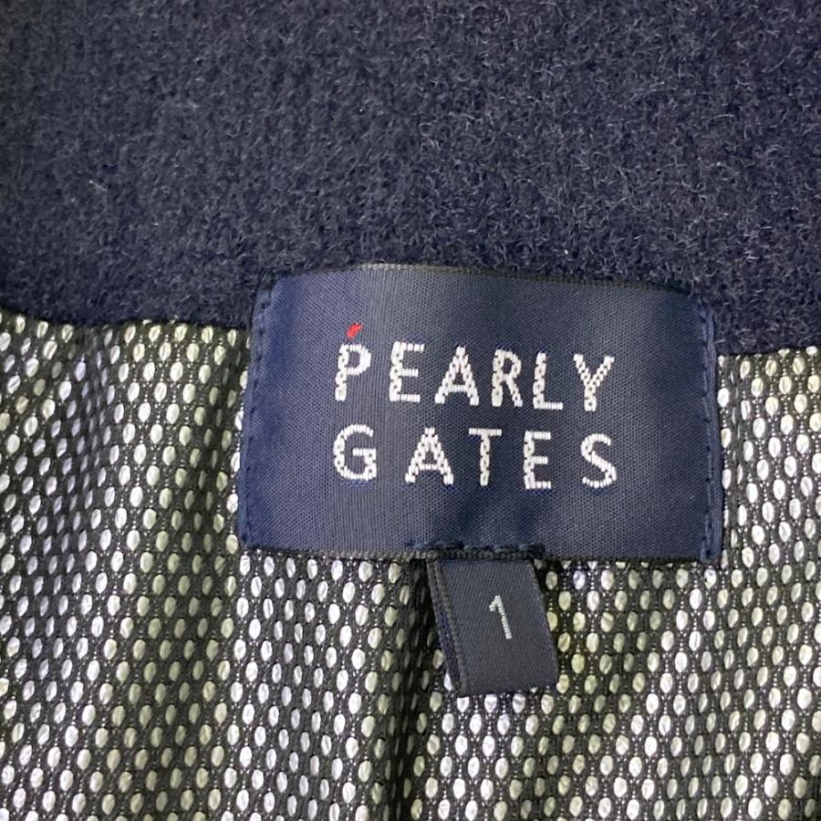 サイズ：1 PEARLY GATES パーリーゲイツ 2025年モデル 裏地付き ニットジャケット  ネイビー系 [240101673893] ゴルフウェア レディース ストスト PEARLY GATES パーリーゲイツ 2025年モデル 裏地付き ニットジャケット