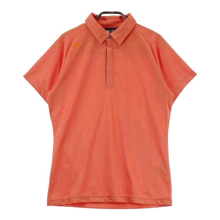 DESCENTE GOLF デサントゴルフ 半袖ポロシャツ オレンジ系 M ゴルフ