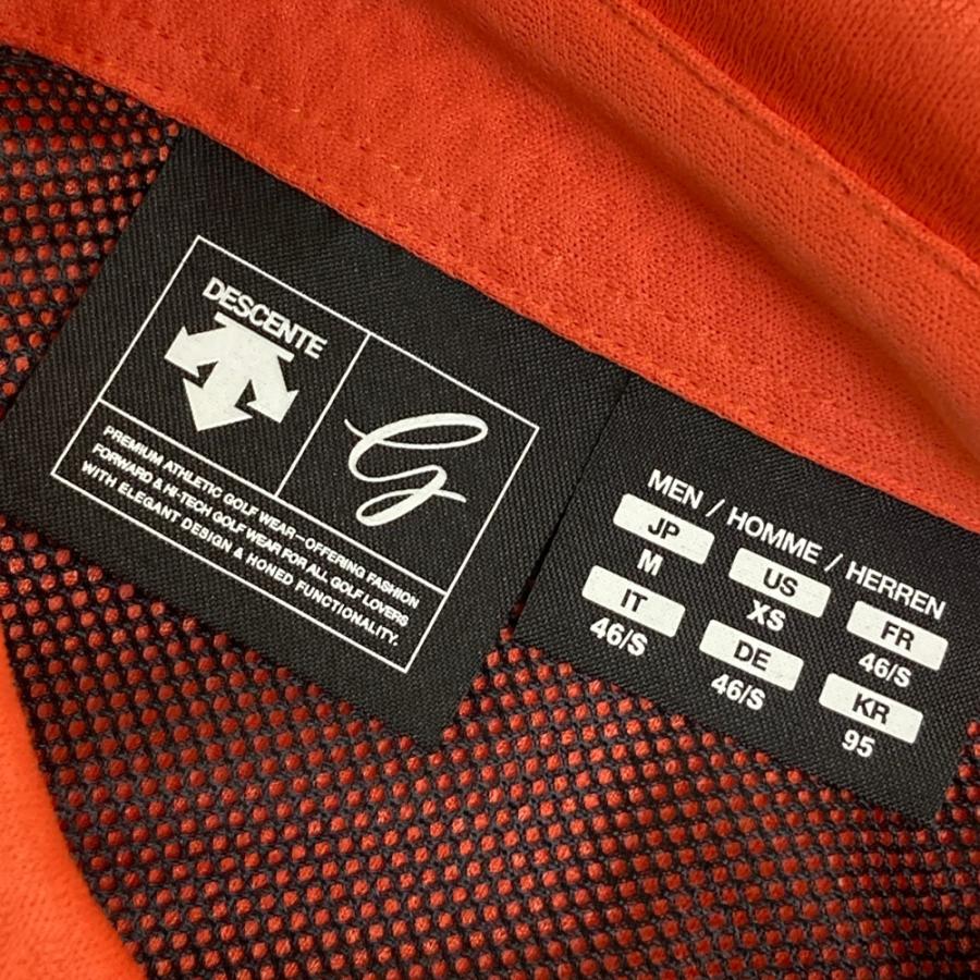 DESCENTE GOLF デサントゴルフ 半袖ポロシャツ オレンジ系 M ゴルフ