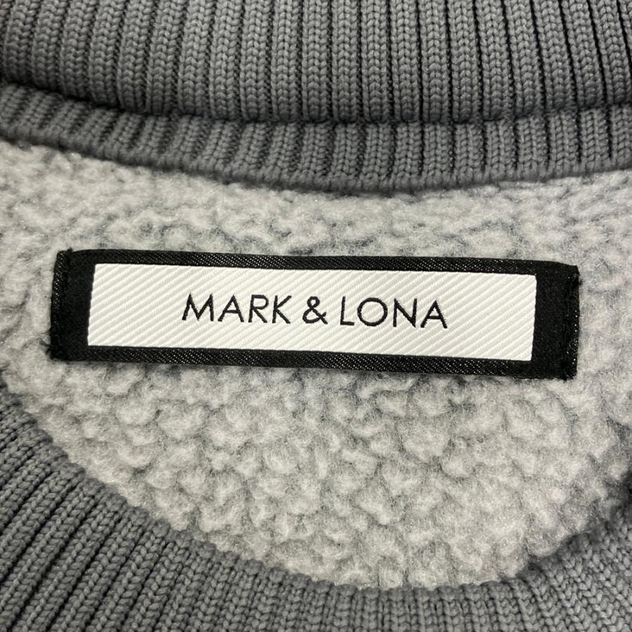 【美品】マークアンドロナ MARK&LONA ブルゾン ジャケット グレー 48 MARK&LONA マークアンドロナ ボア ブルゾン グレー系 48 ゴルフウェア