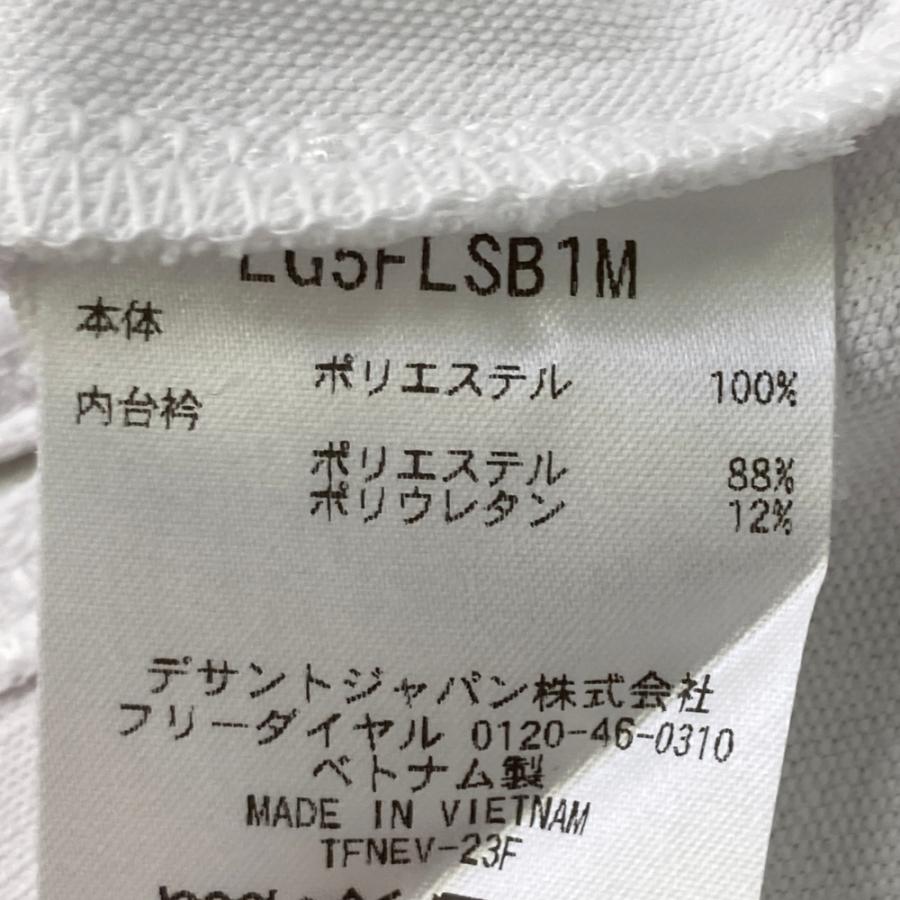 新品】LE COQ GOLF ルコックゴルフ 長袖ポロシャツ 総柄 ホワイト系 3L