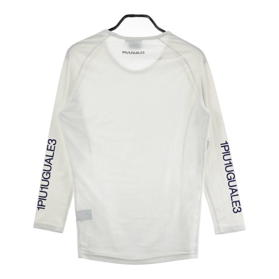 1PIU1UGUALE3 GOLF 長袖 インナーTシャツ 袖ロゴ ホワイト系 6 ゴルフ