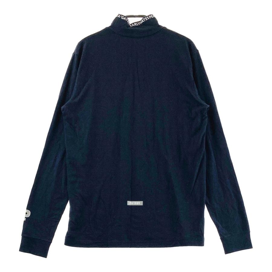 サイズ：5 PEARLY GATES パーリーゲイツ 2024年モデル ハイネック 長袖Tシャツ  ネイビー系 [240101674902] ゴルフウェア メンズ ストスト PEARLY GATES パーリーゲイツ 2024年モデル ハイネック 長袖Tシャツ