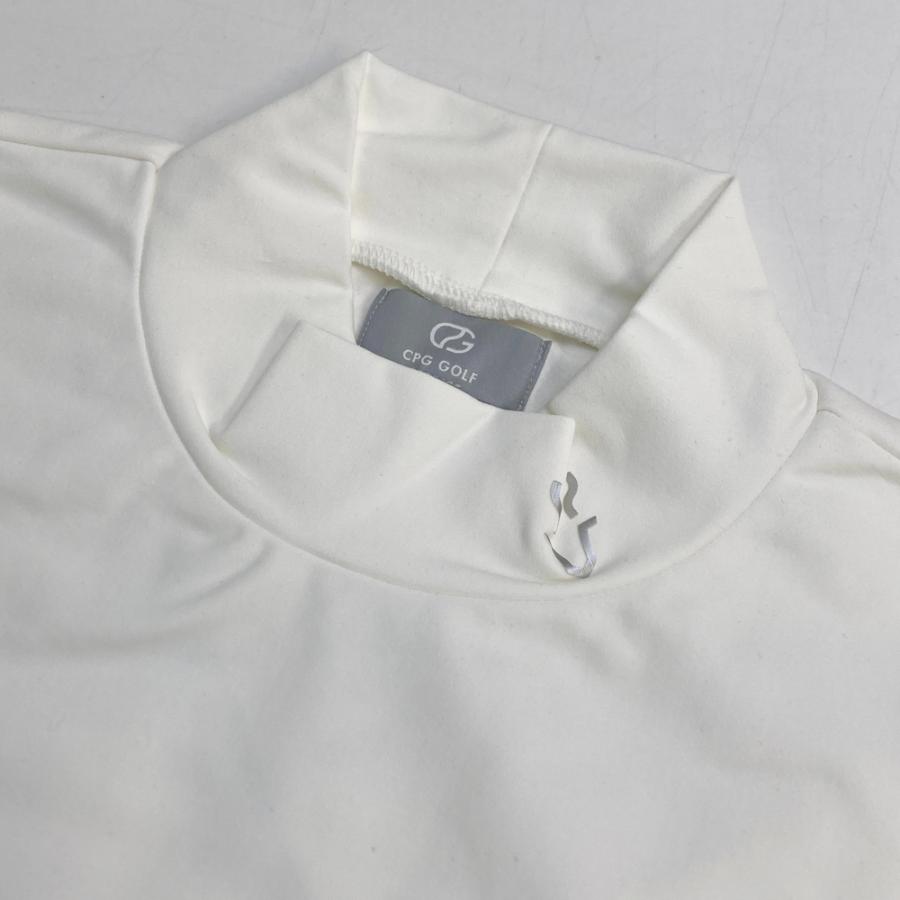 サイズ：3 CPG GOLF シーピージーゴルフ 2109-24201 長袖モックネックTシャツ  ホワイト系 [240101676346] ゴルフウェア メンズ ストスト 新品】CPG GOLF シーピージーゴルフ 2109-24201 長袖モックネックT