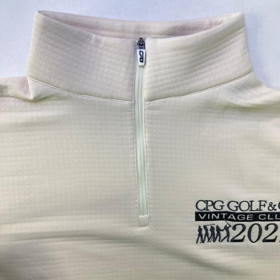 【新品】CPG GOLF シーピージーゴルフ 2103-25223 ハーフジップ スウェット  ホワイト系 3 ゴルフウェア メンズ_2