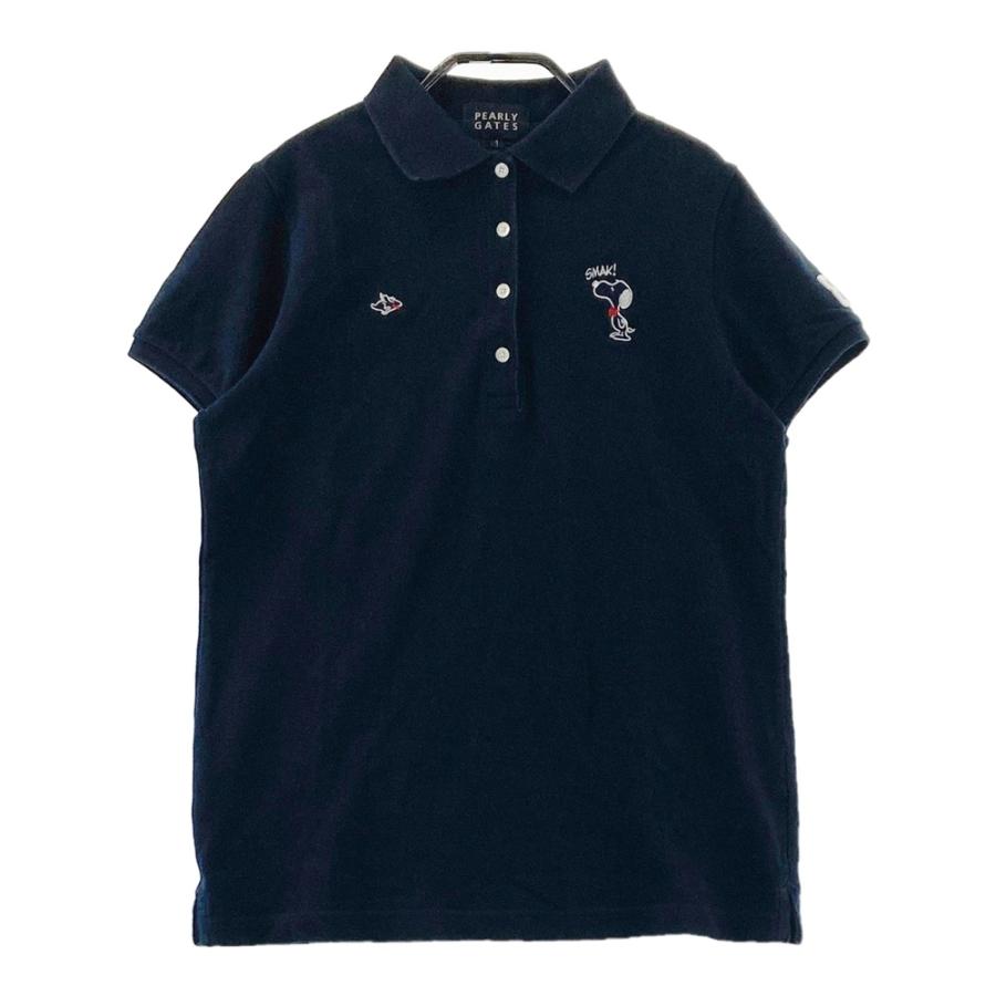 HYPEGOLF スヌーピー ポロシャツ ネイビー　新品 PEARLY GATES パーリーゲイツ ×スヌーピー 半袖ポロシャツ ネイビー系