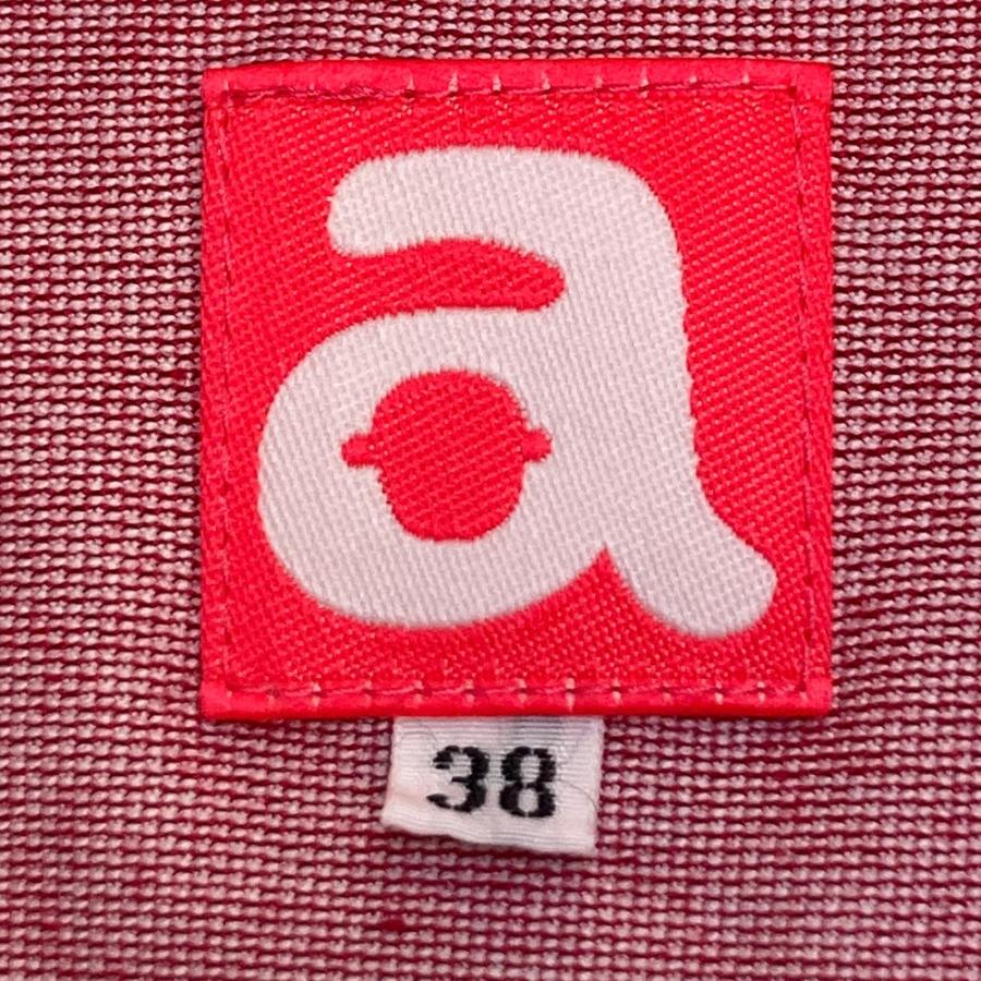 ARCHIVIO アルチビオ 異素材切替 半袖ポロシャツ レッド系 38 ゴルフ