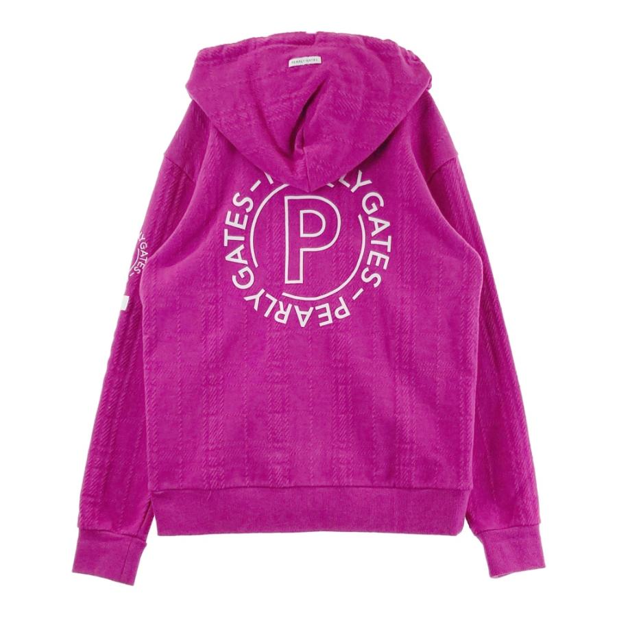 サイズ：1 PEARLY GATES パーリーゲイツ  長袖ジップパーカー  パープル系 [240101677184] ゴルフウェア レディース ストスト PEARLY GATES パーリーゲイツ 長袖ジップパーカー パープル系 1 ゴルフ