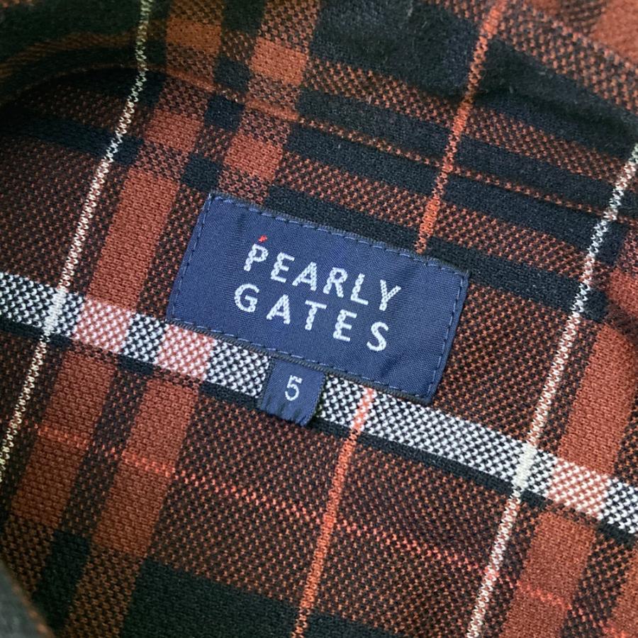 PEARLY GATES パーリーゲイツ 長袖ポロシャツ タータンチェック柄