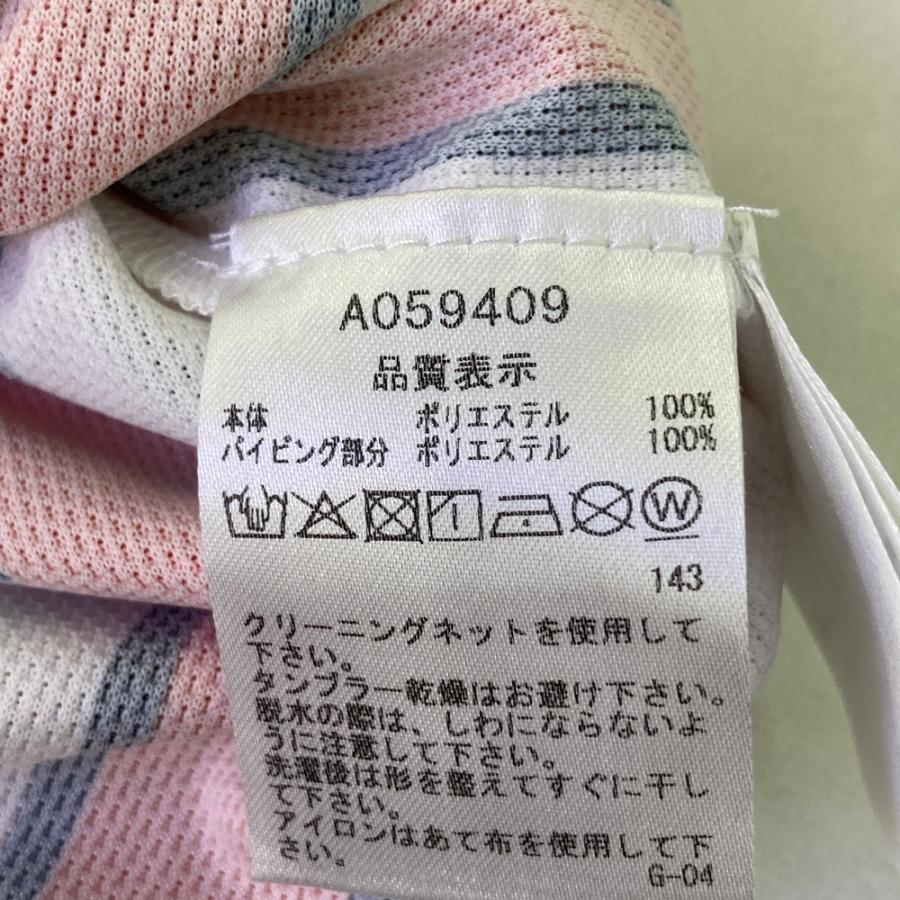ARCHIVIO アルチビオ ノースリーブポロシャツ ストライプ柄 オレンジ系