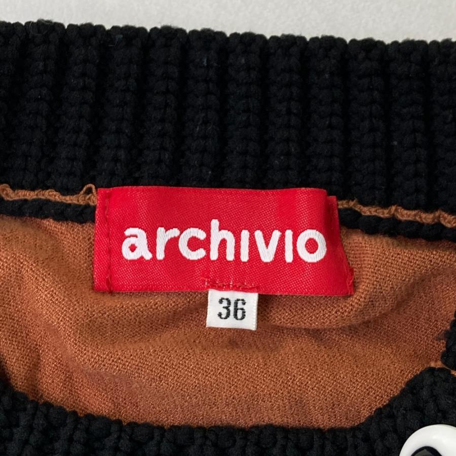 ARCHIVIO アルチビオ モックネック ニット セーター ブルー系 36
