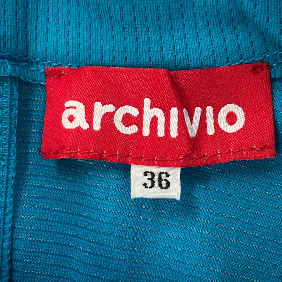 【早い者勝ち✨】新品 アルチビオ ノースリーブ モックネック サイズ40 ARCHIVIO アルチビオ モックネック ノースリーブシャツ ブルー系 36