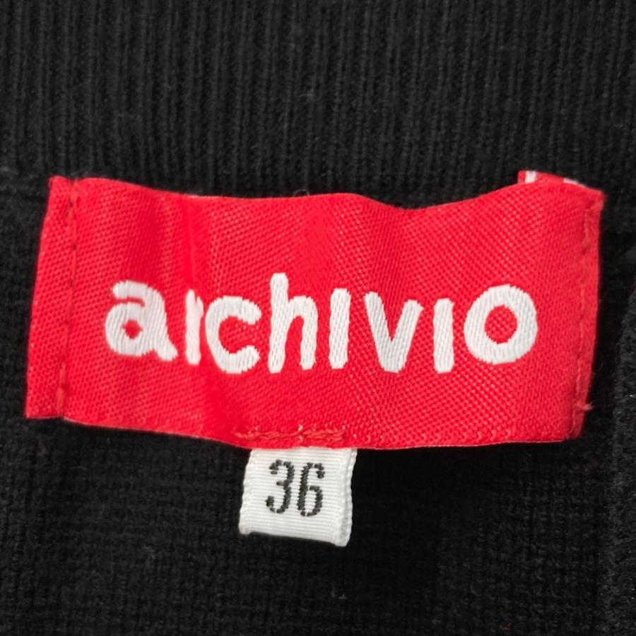 ARCHIVIO アルチビオ ニットスカート ロゴ総柄 ブラック系 36 ゴルフ