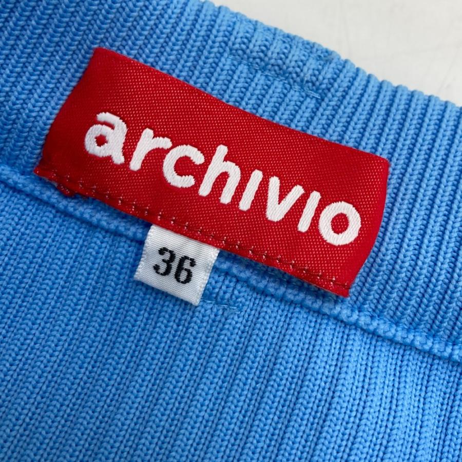 ARCHIVIO アルチビオ ニット プリーツスカート ブルー系 36 ゴルフ