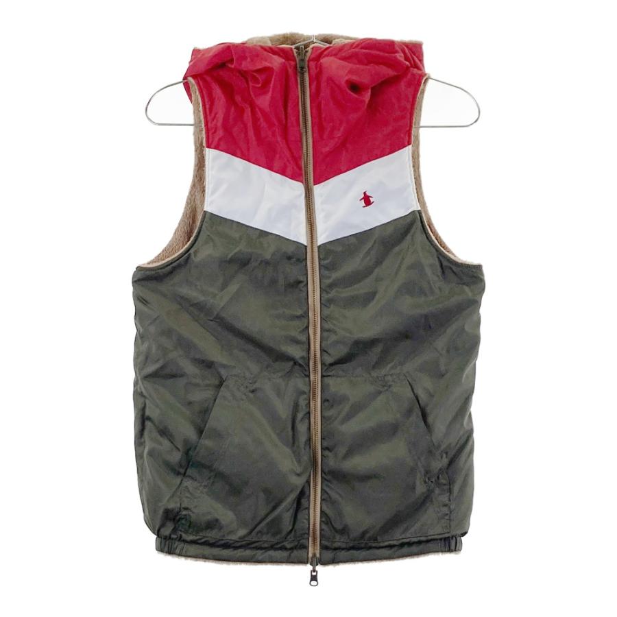 Munsingwear マンシングウェア リバーシブル 中綿入りロングベスト Munsingwear（マンシングウェア） リバーシブルフード付フリースジップ