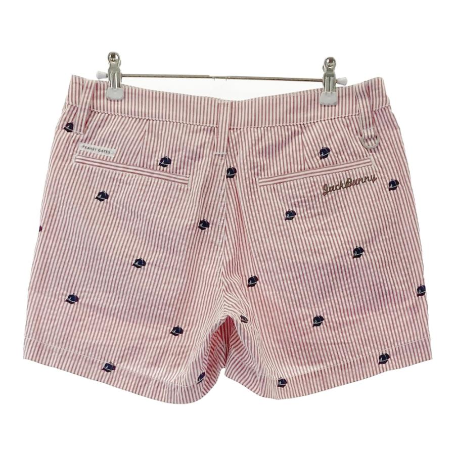 JackBunny!!ゴルフウエア/ストライプショートパンツ JACK BUNNY ジャックバニー ショートパンツ ストライプ柄 ピンク系 1
