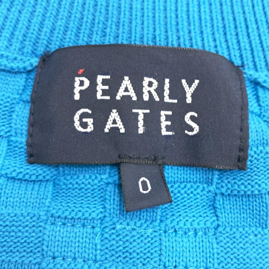 サイズ：0 PEARLY GATES パーリーゲイツ 2024年モデル 長袖ニットセーター  ブルー系 [240101678409] ゴルフウェア レディース ストスト PEARLY GATES（パーリーゲイツ） 2024年モデル 長袖ニットセーター