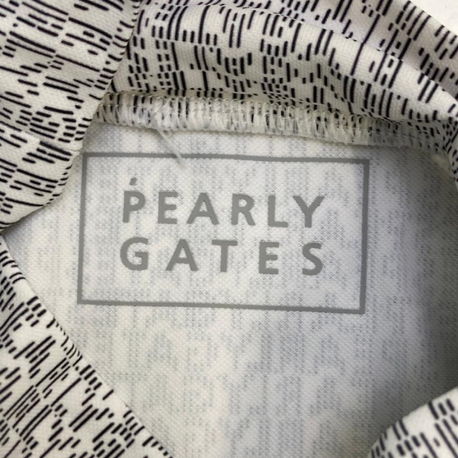 サイズ：1 PEARLY GATES パーリーゲイツ 055-3166204 長袖インナーTシャツ 総柄 ホワイト系 [240101678976] ゴルフウェア レディース ストスト PEARLY GATES パーリーゲイツ 055-3166204 長袖インナーTシャツ 総柄