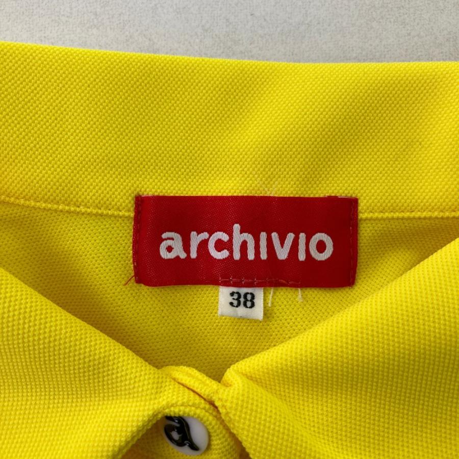archivio（アルチビオ） バックロゴ ノースリーブポロシャツ イエロー
