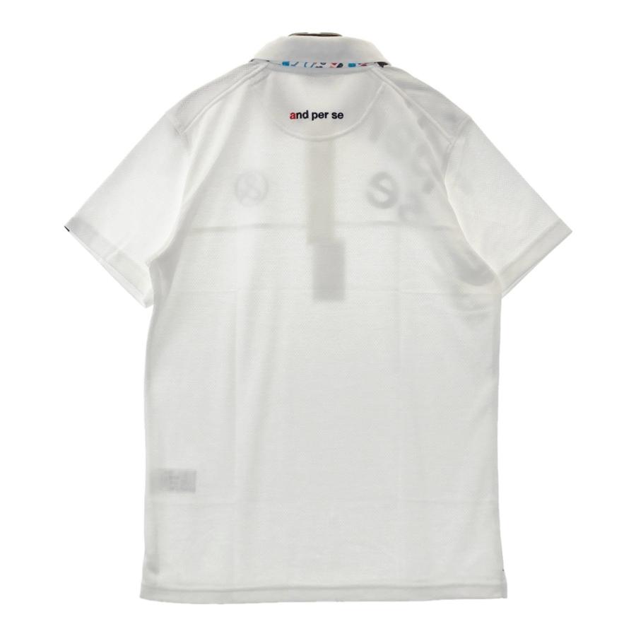 新品】AND PER SE アンパスィ 半袖ポロシャツ ホワイト系 L ゴルフ