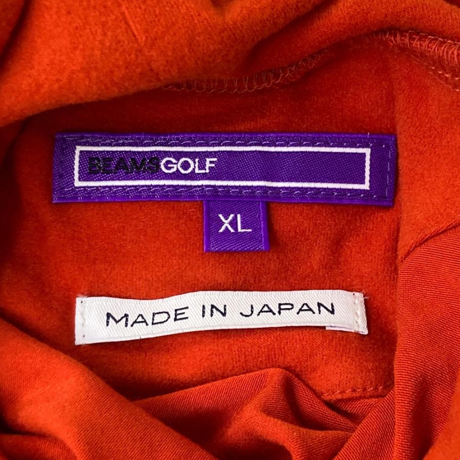 BEAMS GOLF ビームスゴルフ タートルネック 長袖Tシャツ オレンジ系 XL