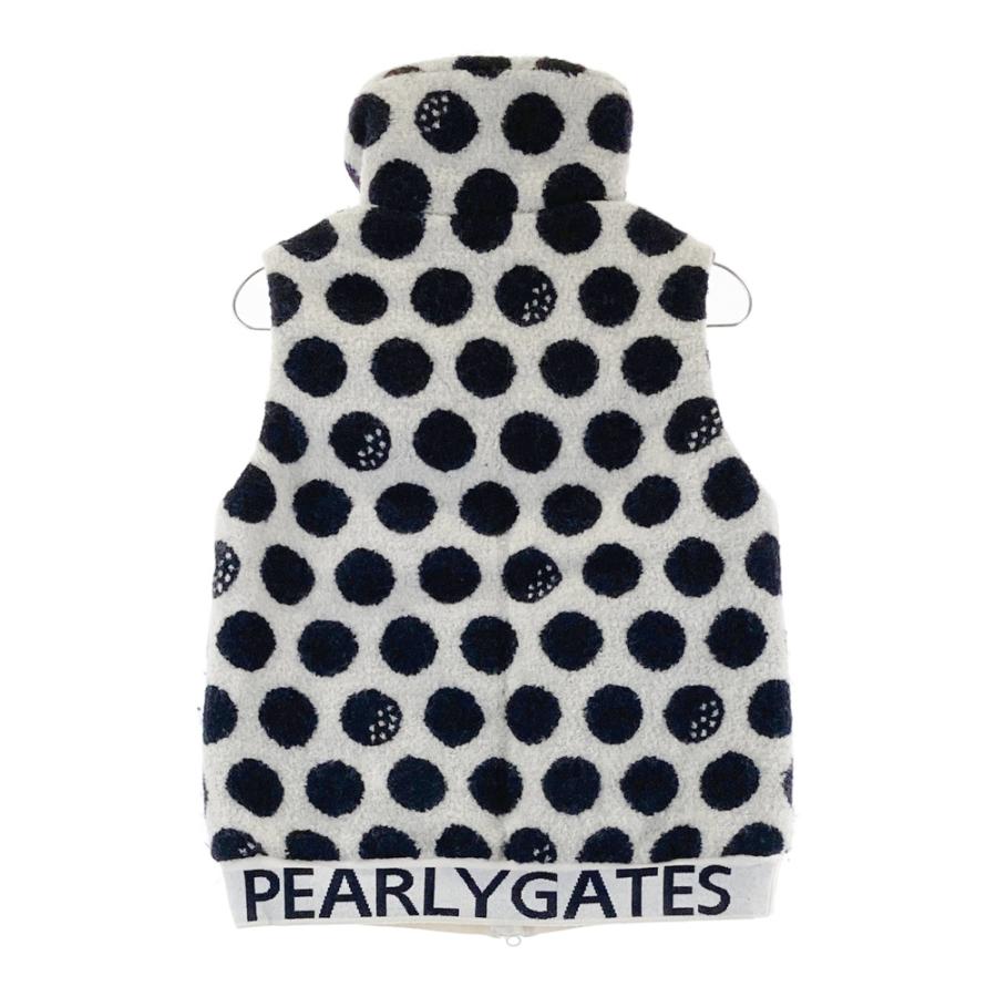 PEARLY GATES パーリーゲイツ  編み物 中綿限りない 点点柄 白いこと系 0 ゴルフ御召しもの レディース