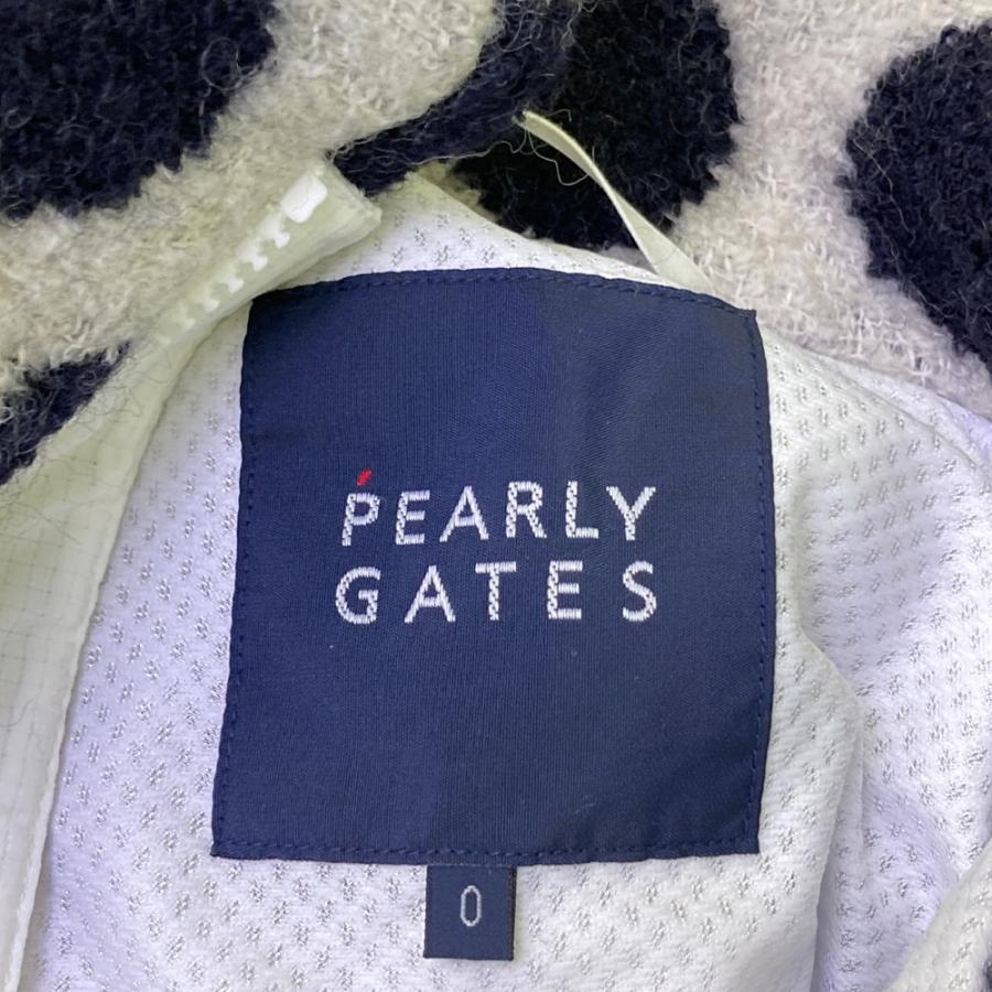 PEARLY GATES パーリーゲイツ  編み物 中綿限りない 点点柄 白いこと系 0 ゴルフ御召しもの レディース