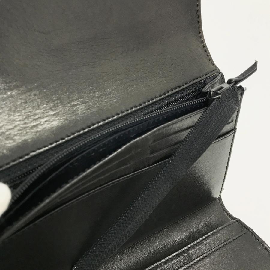 シャネル ココマーク 三つ折り 長財布 レディース 【中古】 CHANEL（シャネル） ココマーク 三つ折り 長財布 がま口 長財布 レザー