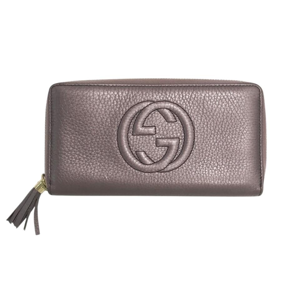 GUCCI グッチ ソーホー インターロッキング ラウンドファスナー長財布 308004 レザー【中古】レディース GUCCI グッチ 308004 ソーホー ラウンドファスナー 長財布 インター