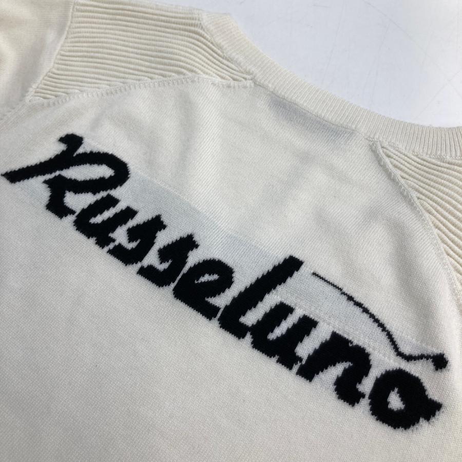 Russeluno（ラッセルノ） ウール混 Vネック ニットセーター ルチャ
