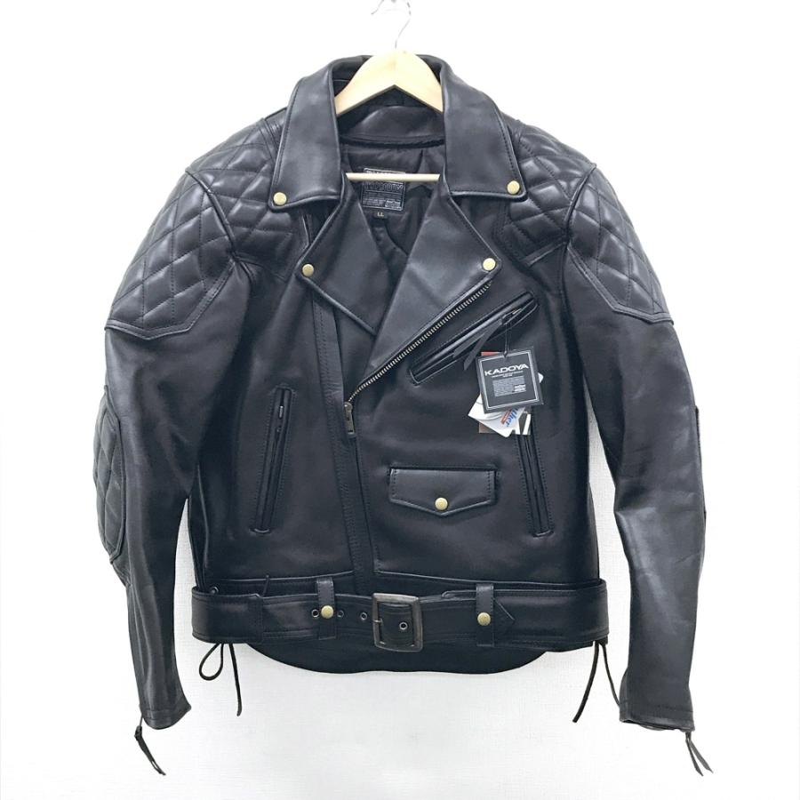 新品】KADOYA カドヤ レザージャケット AW-EVO3 ブラック系 LL バイク