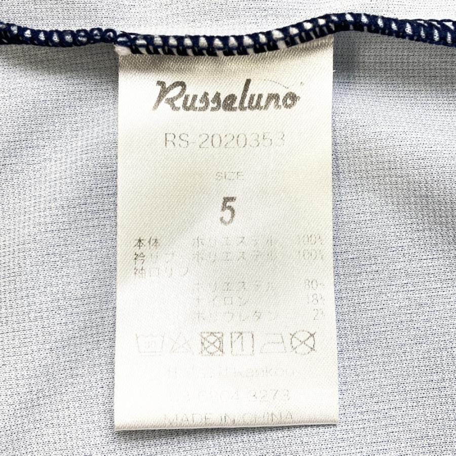 RUSSELUNO ラッセルノ ハーフジップ 半袖ポロシャツ ネイビー系 5