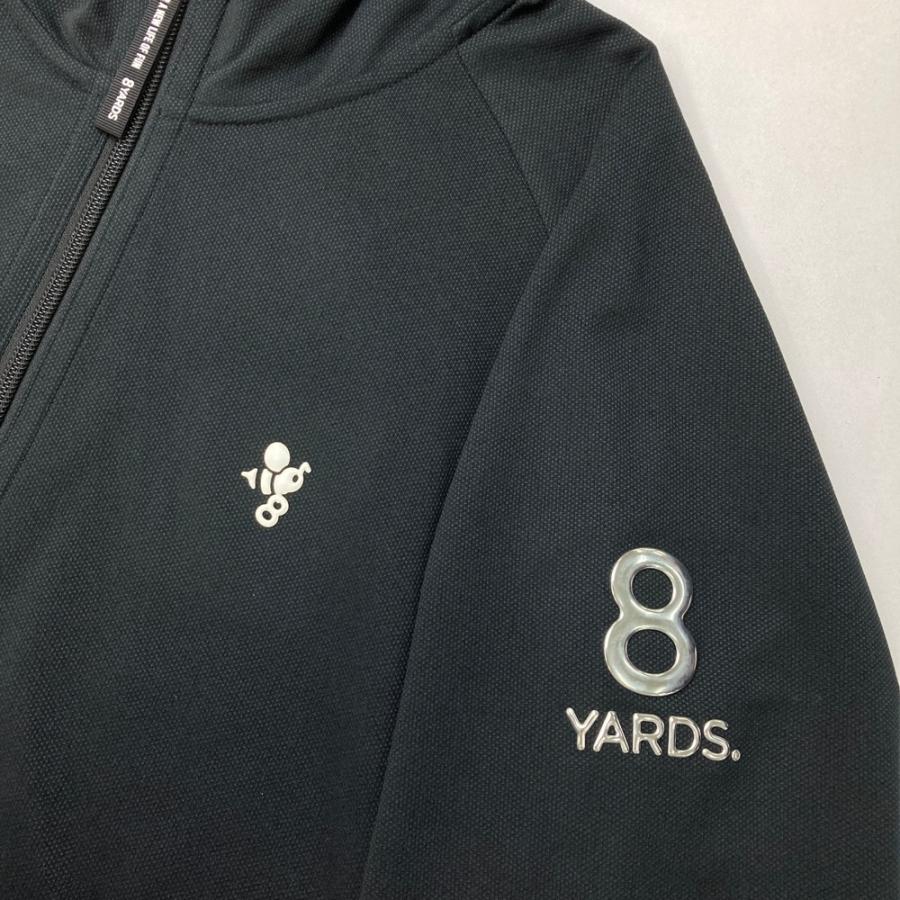 8YARDS ハチヤーズ フード付 ジップジャケット ブラック系 XL ゴルフ