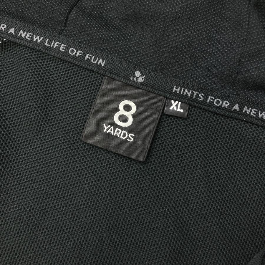 8YARDS ハチヤーズ フード付 ジップジャケット ブラック系 XL ゴルフ