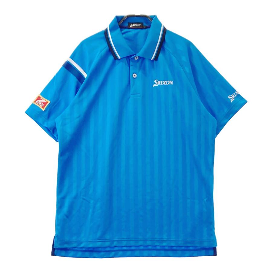 SRIXON スリクソン TF-SMP4191X 半袖ポロシャツ ストライプ柄 ブルー系