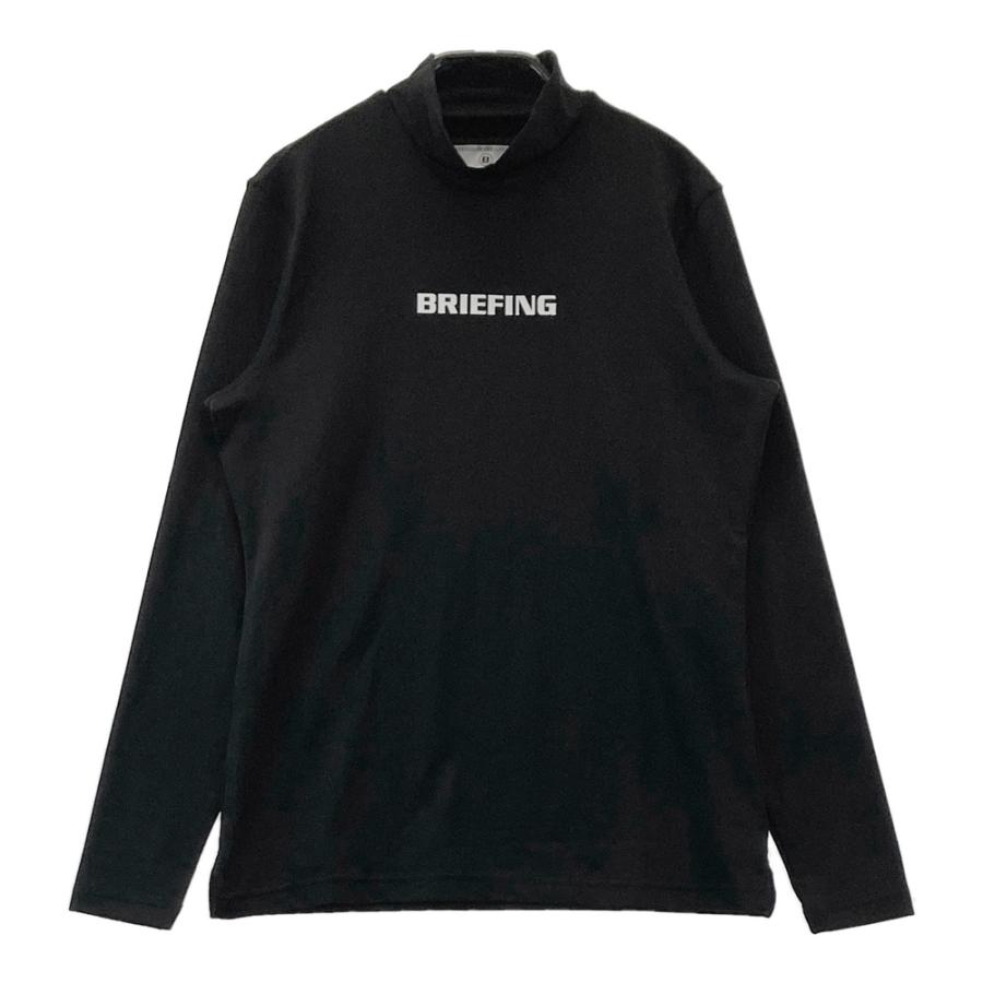 ブリーフィング　モックネック　 XS ゴルフシャツ レディース ブラック BRIEFING GOLF ブリーフィング モックネック 長袖Tシャツ ブラック系